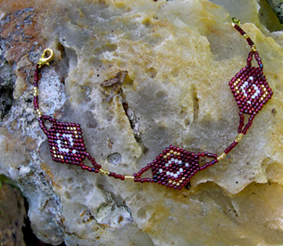 Garnet and Gold Bracelet