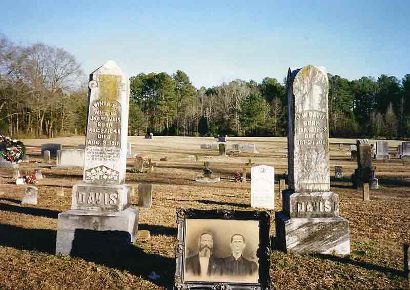 Graves of Vinia and John Davis