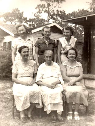 Mary Holt and her daughters
