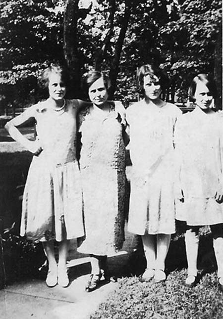 Leonora with her sisters and friends